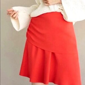 Massimo Dutti tiered layered mini skirt with side ruching